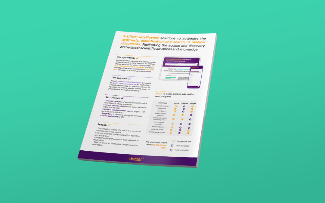 Artificial Intelligence solutions to automate the synthesis, classification and search of medical documents